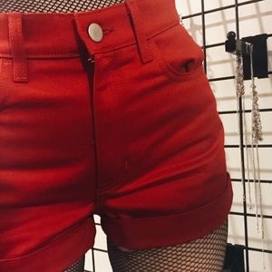 NWT OG AMERICAN APPAREL CHERRY RED SHORTS